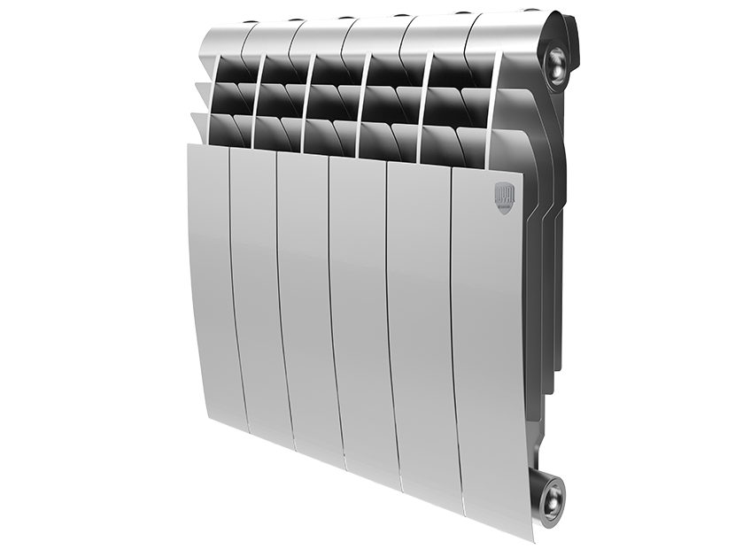 Биметаллический радиатор отопления Royal Thermo BiLiner 350 8 секций Silver Satin