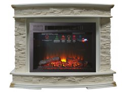 Каминокомплект Interflame Памир сланец бежевый с очагом Sirius 30 LED FX Black