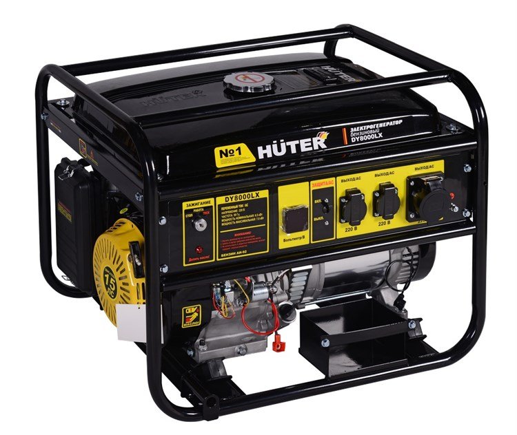 Бензиновый электрогенератор Huter DY8000LX