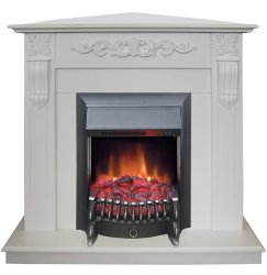 Каминокомплект RealFlame Dominica Corner STD/EUG WT с очагом Fobos Lux Black S