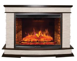 Каминокомплект Interflame Памир сланец коньячный дуб с очагом Panoramic 33 LED FX