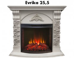 Каминокомплект RealFlame Athena GR STD/EUG/25/25&#039;5 WT с очагом Evrika 25,5 LED