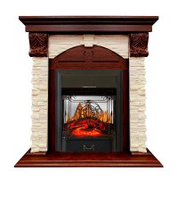 Каминокомплект Royal Flame Dublin с очагом Majestic FX M Brass орех каньон