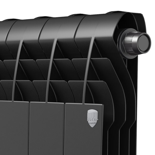 Биметаллический радиатор отопления Royal Thermo BiLiner 350 V 6 секций Noir Sable