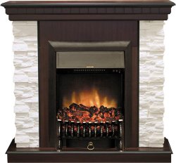 Каминокомплект RealFlame Elford STD/EUG/25&#039;5/HL AO с очагом Fobos s Lux Black/Brass