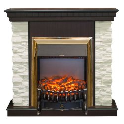 Каминокомплект RealFlame Elford STD/EUG/25&#039;5/HL AO с очагом Fobos s Lux Black/Brass