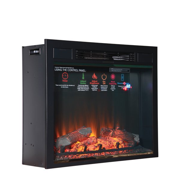 Каминокомплект Interflame Экстер средний дуб с очагом Sirius 30 LED FX Black