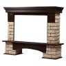 Портал Firelight Forte Wood 30 камень коричневый/шпон темный дуб