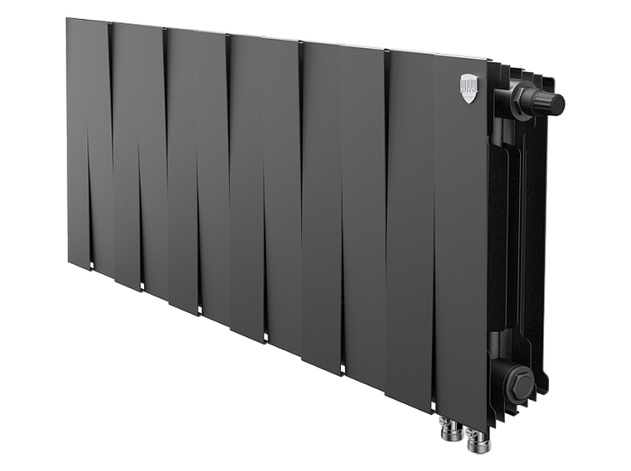 Биметаллический радиатор отопления Royal Thermo PianoForte 300 12 секций Noir Sable VDR