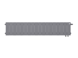 Биметаллический радиатор отопления Royal Thermo PianoForte 200 18 секций Silver Satin VDR